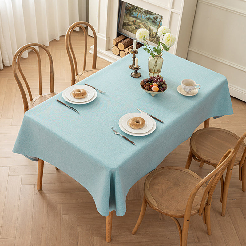 Triple-Protection Solid-Color Cotton-Linen Tablecloth