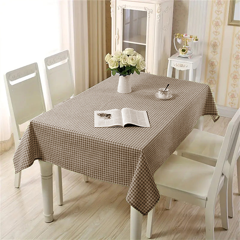 Minimalist Plaid Tablecloth