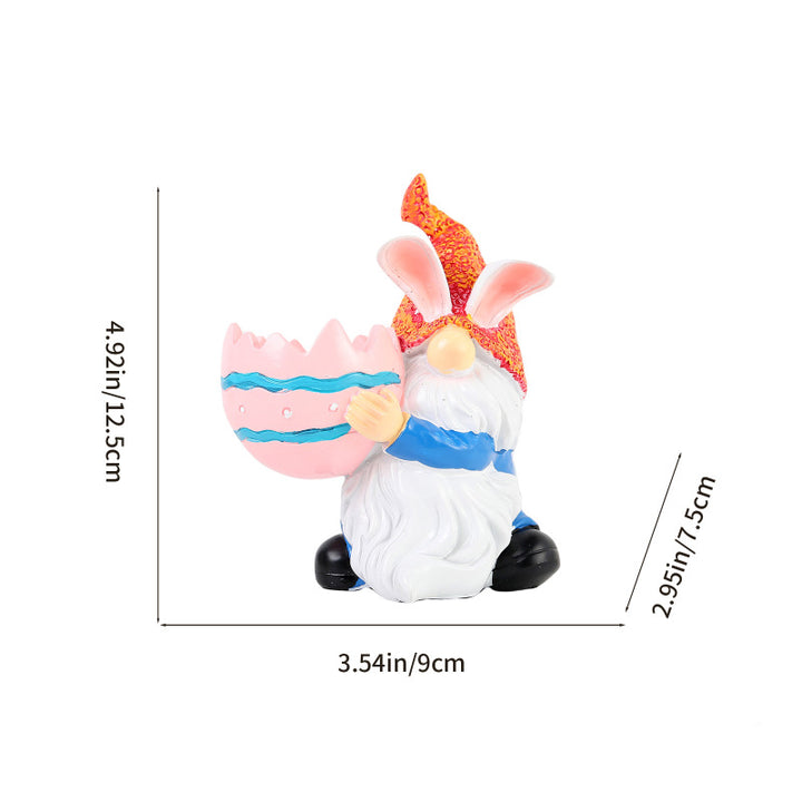 Resin Goblin-Shaped Planter Ornament with Egg