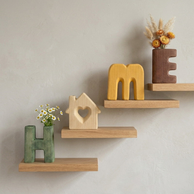 "HOME" Letter Ceramic Vase Set Gift