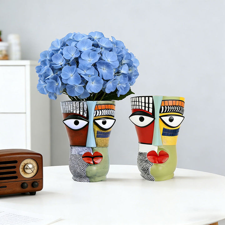 Artistic Face Planter Sculpture