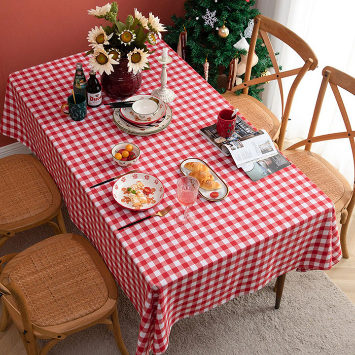 Minimalist Plaid Tablecloth
