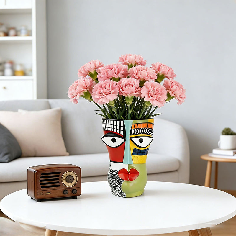 Artistic Face Planter Sculpture