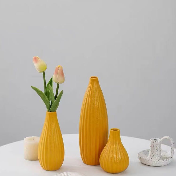 Best-selling minimalist 3-piece ceramic vase set (multi-color)