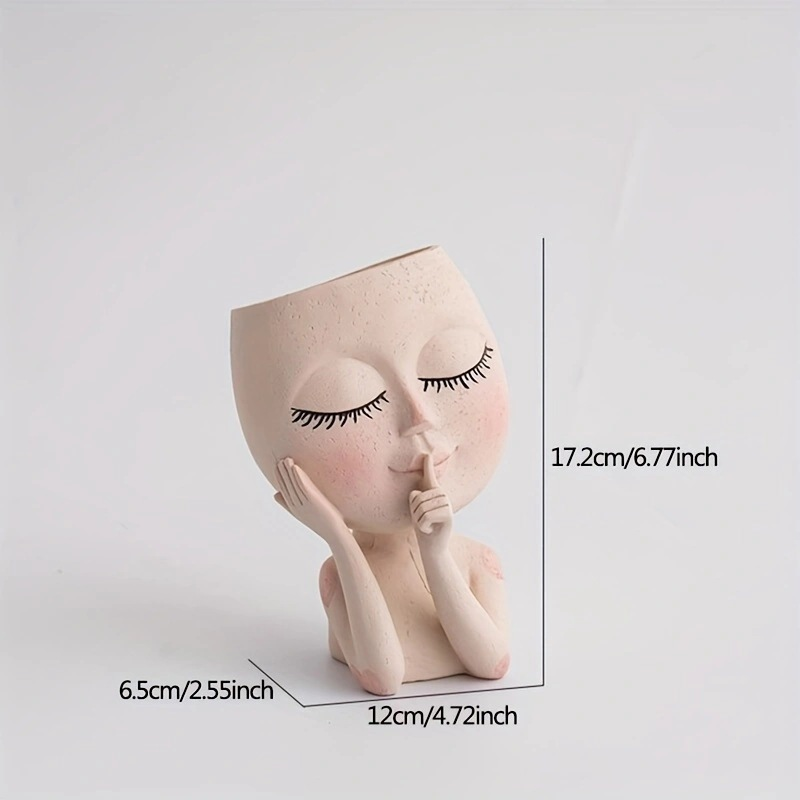 Face-Shaped Planter Decoration