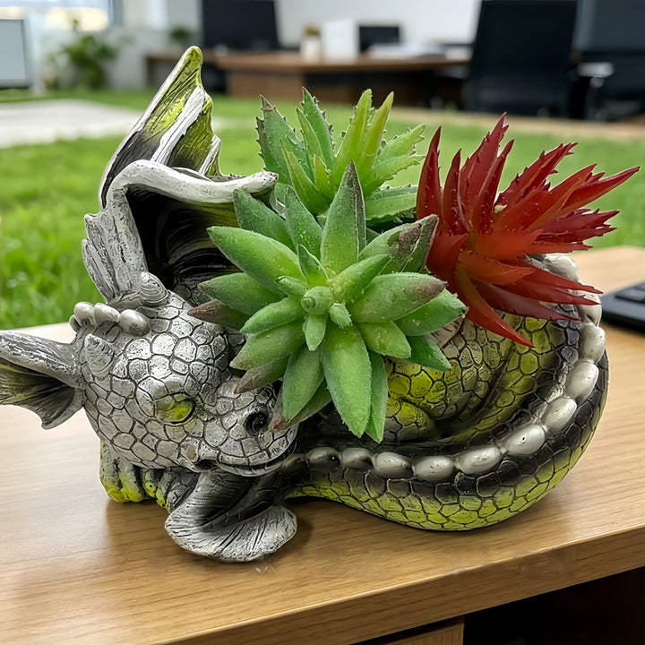 Fun Dinosaur Resin Planter