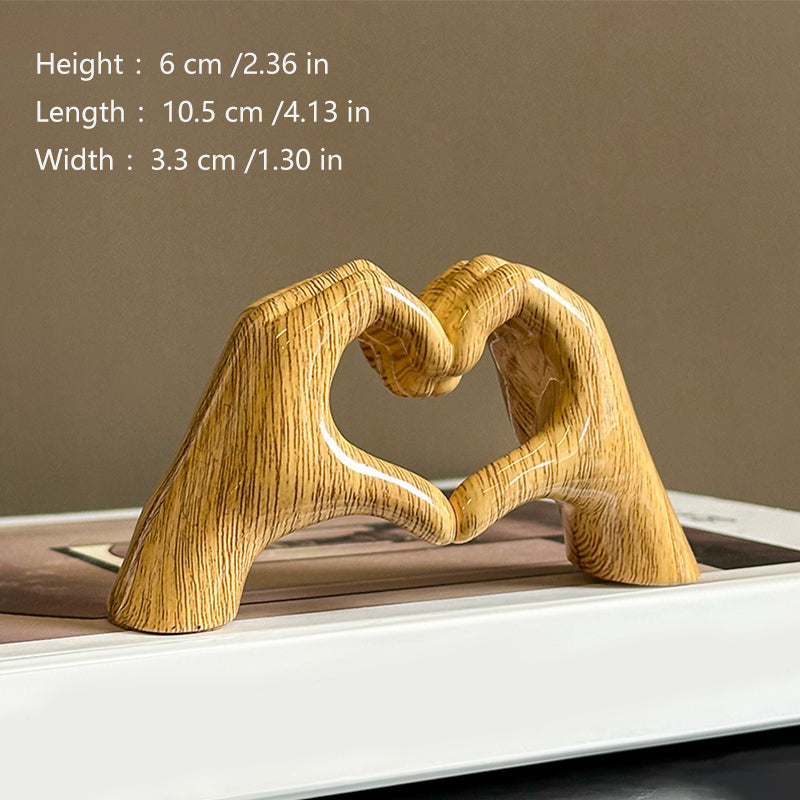 Creative Heart-Gesture Sculpture
