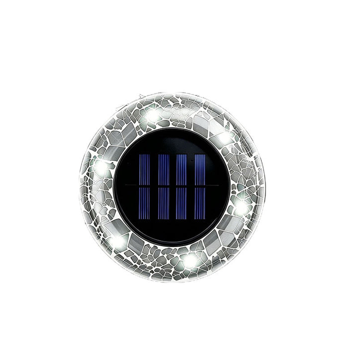 Solar-powered waterproof mosaic LED night light for outdoor courtyards
