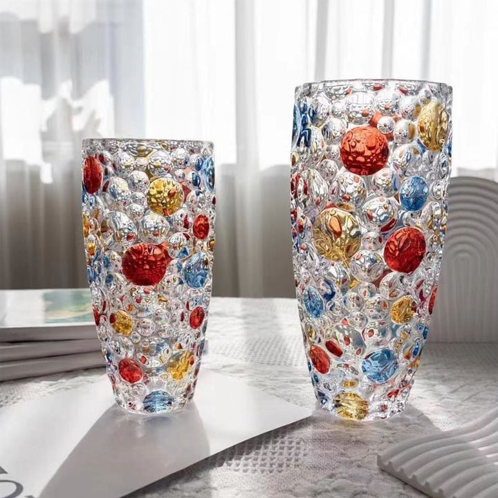 European-style floral arrangement (polka-dot vase)
