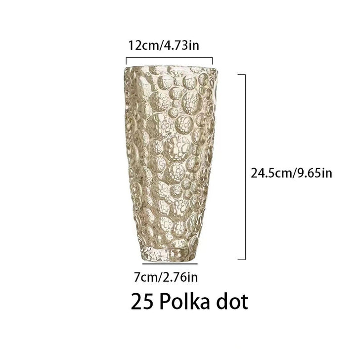 European-style floral arrangement (polka-dot vase)