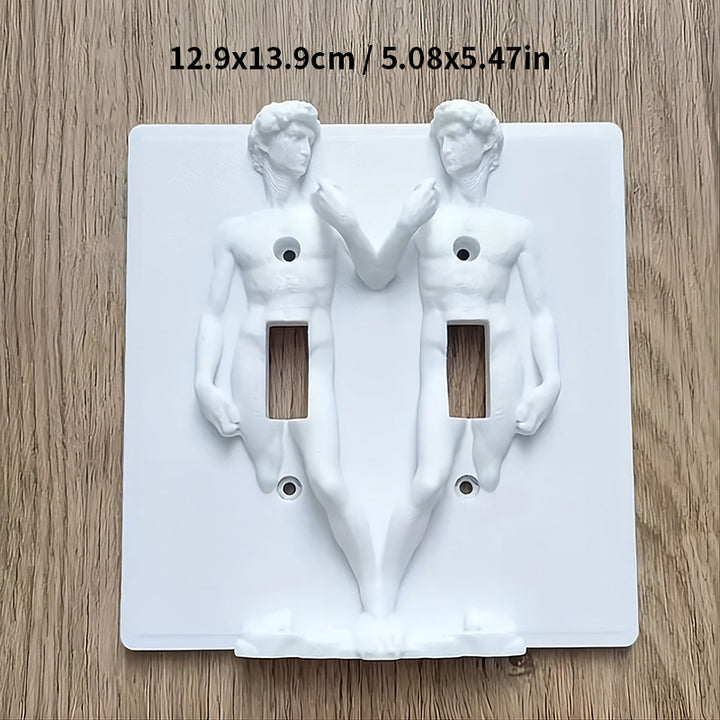 Creative And Fun 3D-Printed Double Light Switch Wall Decor